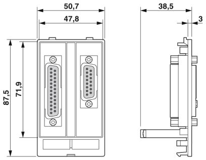 Передняя панель-VS-SI-FP-DSUB15DSUB25-GC-BU/ST