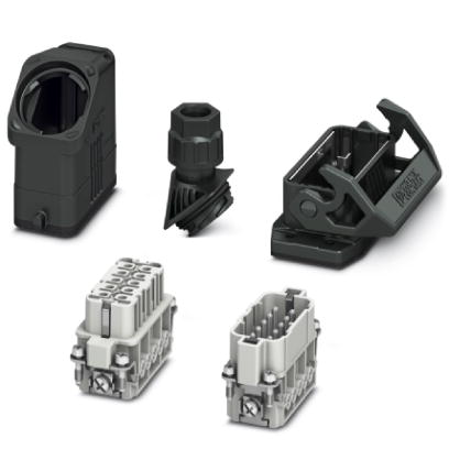 Комплект вставных соединителей-HC-EVO-A10UT-BWS-HH-M20-PLRBK