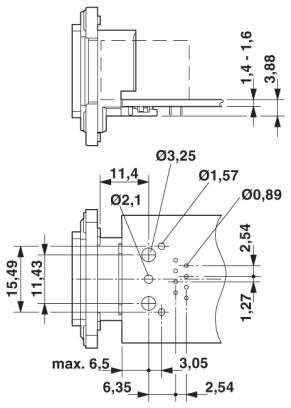 Монтажные рамы-VS-08-A-RJ45/LP-1-IP67-BK