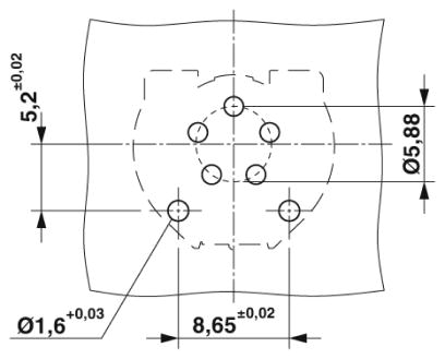 Встраиваемые разъемы-SACC-CI-M12MSL-4FE-L180 THR R