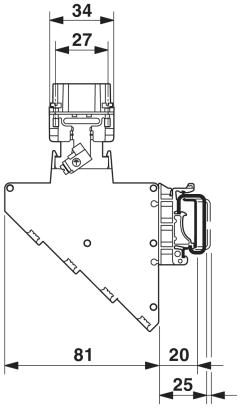 Адаптер клеммного модуля-HC-D 40-A-UT-PEL-M