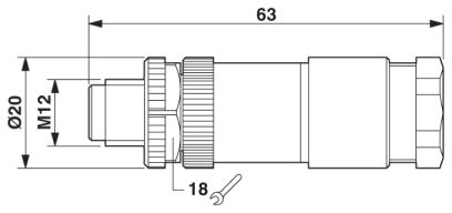 Разъем-SACC-M12MS-4CON-PG11-DUO-M