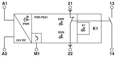 Реле сопряжения-PSR-PS21-1NO-1NC-24DC-SC