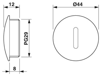 Резьбовой колпачок-A-INSP-PG29-65N-P-BK