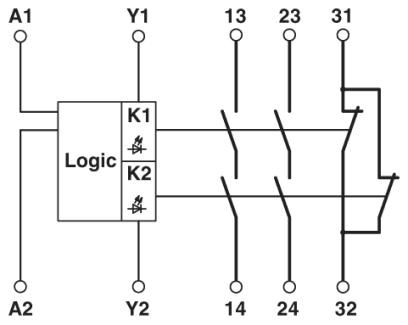 Реле безопасности-PSR-SPP-24DC/ESP4/2X1/1X2