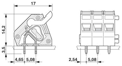 Клеммные блоки для печатного монтажа-ZFKDS 1,5-W-5,08