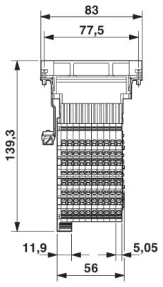 Адаптер клеммного модуля-HC-D 40-A-TWIN-PER-M
