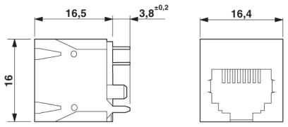 Гнездовая вставка для RJ45-VS-08-BU-RJ45-6/LV-1