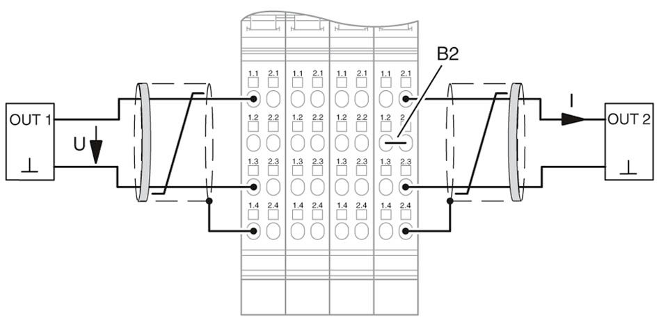 Клеммы Inline-IB IL AO 2/SF-2MBD-PAC