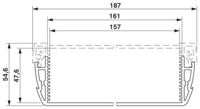 Корпус для электроники-HC-ALU 6-161 PROFILE 100