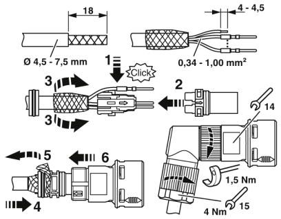 Разъем-SACC-P12MRD-4CT-CM SH PN