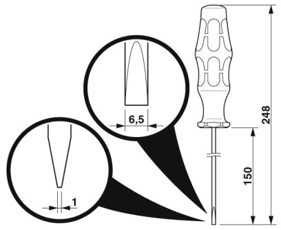Отвертка-SZS 1,0X6,5 VDE