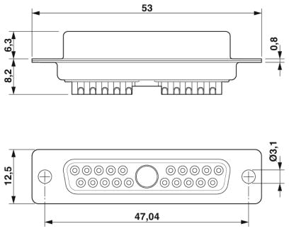 Контактная вставка D-SUB-CUC-DSI-J1STZ-S/DSLKC1P20S