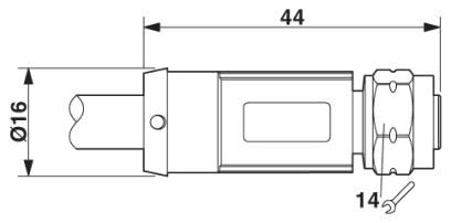 Системный кабель шины-SAC-4P-M12MS/ 1,0-960/M12FS VA