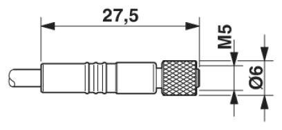 Кабель для датчика / исполнительного элемента-SAC-4P-10,0-PUR/M5FS