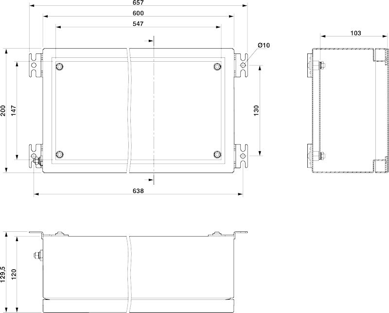 Клеммная коробка-E S6 A 600X200X120