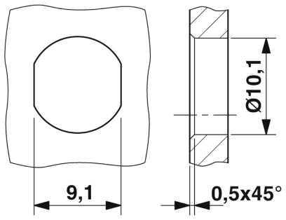 Встраиваемые разъемы-SACC-DSI-M8FS-3CON-M10-L180 SH