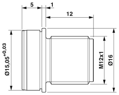 Крепежный резьбовой элемент корпуса-SACC-FP-M-M12/PRESS SMD