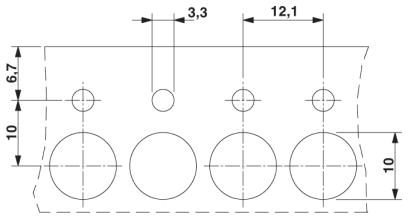 Проходная клемма-HDFKV 16-VP BU