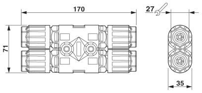 H-разветвитель-QPD H 4PE2,5 4X6-11 BK