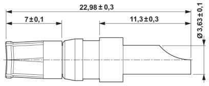 Силовой контакт D-SUB-VS-BU-LK-3,6/22,8/2,6