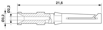 Обжимной контакт-CK1,6-ED-2,50BU AU