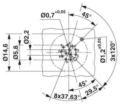 Проходная деталь-SACC-DSI-M12MS-12CON-M16 SH