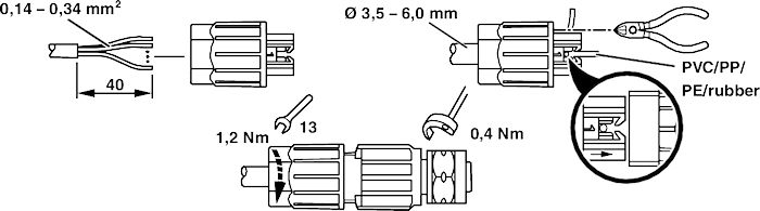 Соединитель для датчика/исполнительного устройства-SACC-M12FS-4QO-0,34-VA
