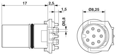 Встраиваемые разъемы-SACC-CI-M12FS-8CON-SH TOR 32