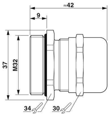Кабельный ввод-G-INS-M32-S68N-NNES-S