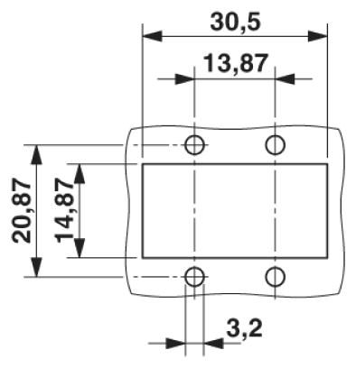 Монтажные рамы-VS-08-A-RJ45/LP-2-IP 20