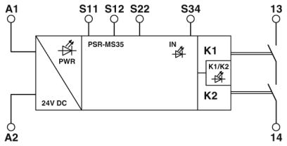 Реле безопасности-PSR-MS35-1NO-24DC-SC