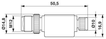 Адаптер-SAC-4P-M12MS-M 8FS