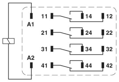Одиночное реле-REL-IR4/LDP-110DC/4X21AU