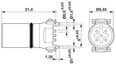 Встраиваемые разъемы-SACC-CIP-M12MSB-5P SMD T