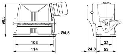 Комплект вставных соединителей-HC-STA-B16PT-BWSC-LS-M25-ELCAL