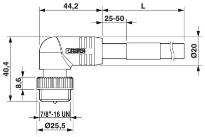 Силовой кабель-SAC-2P-MINMR/10,0-U20