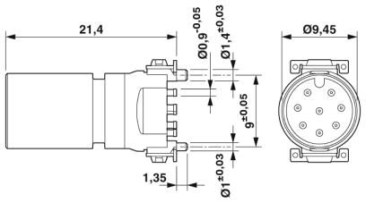 Встраиваемые разъемы-SACC-CI-M12MS-8P SMD T