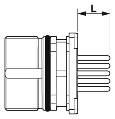 Аппаратн. соединитель, передняя стенка-CA-16P1NA22S00