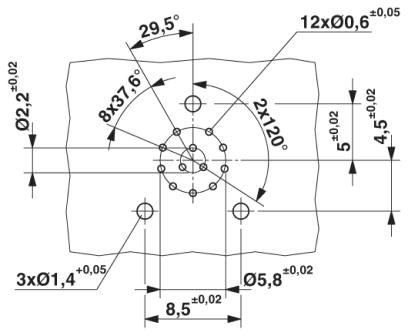 Встраиваемые разъемы-SACC-CI-M12MS-12CON-L180 THR
