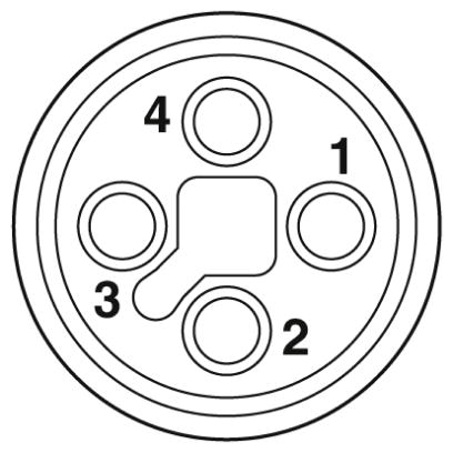 Силовой кабель-SAC-4P-M12MRT/ 5,0-PUR/M12FRT