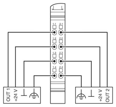 Клеммы Inline-IB IL 24 DO 2-PAC