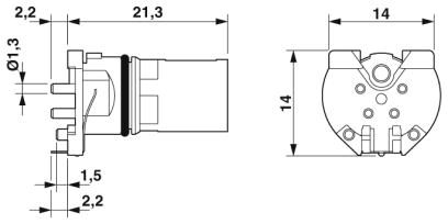 Встраиваемые разъемы-SACC-CI-M12MSL-4CON-L180 THR S