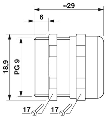 Кабельный ввод-G-INSEC-PG9-S68N-NNES-S