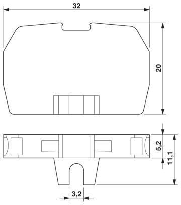 Фланцевая миниклемма-MSBV 2,5-F BU