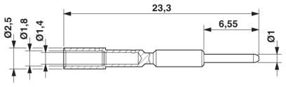 Обжимной контакт-CK1,0-ED-1,0ST AU