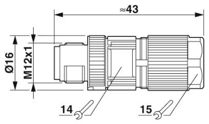 Разъем-SACC-M12MSD-4CT-CM SH PN