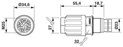 Проходная деталь-QPD W 4PE2,5 6-11 M25 DT BK