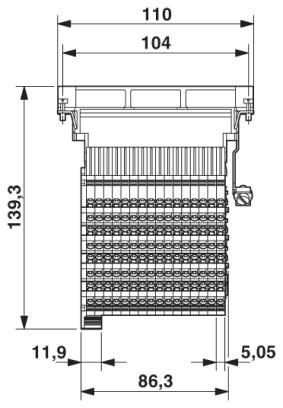 Адаптер клеммного модуля-HC-D 64-A-TWIN-PEL-M