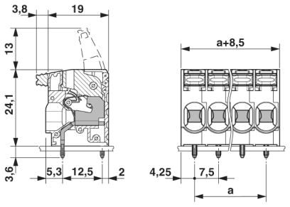 Клеммные блоки для печатного монтажа-PLH 5/ 7-7,5-ZF